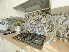 House | Private kitchen | Highchair - Holiday Home With Private Pool, Fontane Bianche (Syracuse)