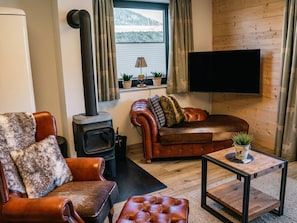 Chalet | Living area | Fireplace - Chalet Charivari Inzell, Inzell (Inzell)