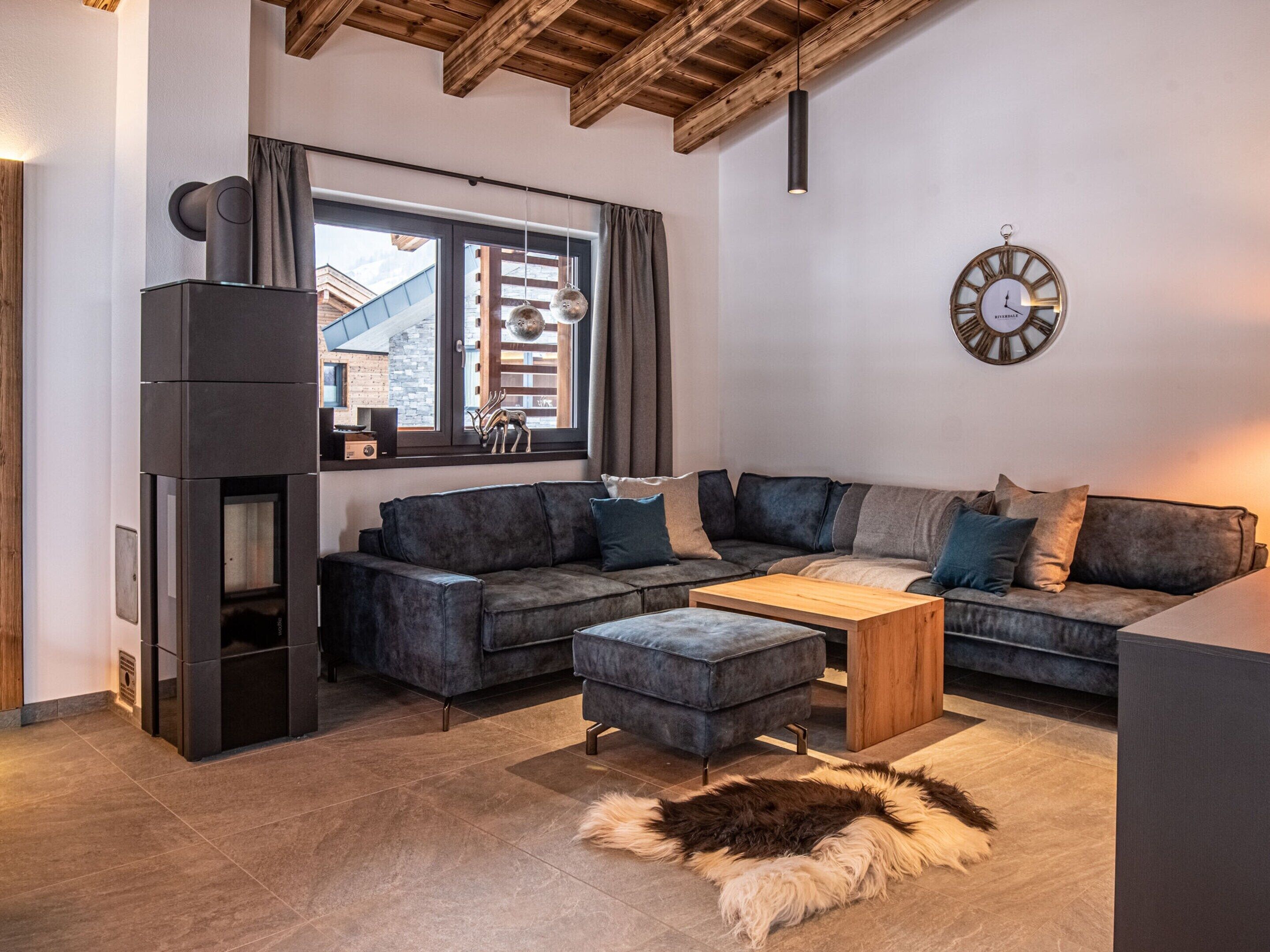 Ferienhaus | Wohnbereich | Kamin