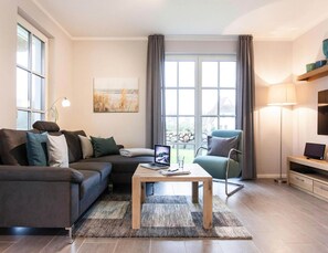 House | Living room - Komfortables Ferienhaus mit Sauna in Fuhlendorf (Fuhlendorf)