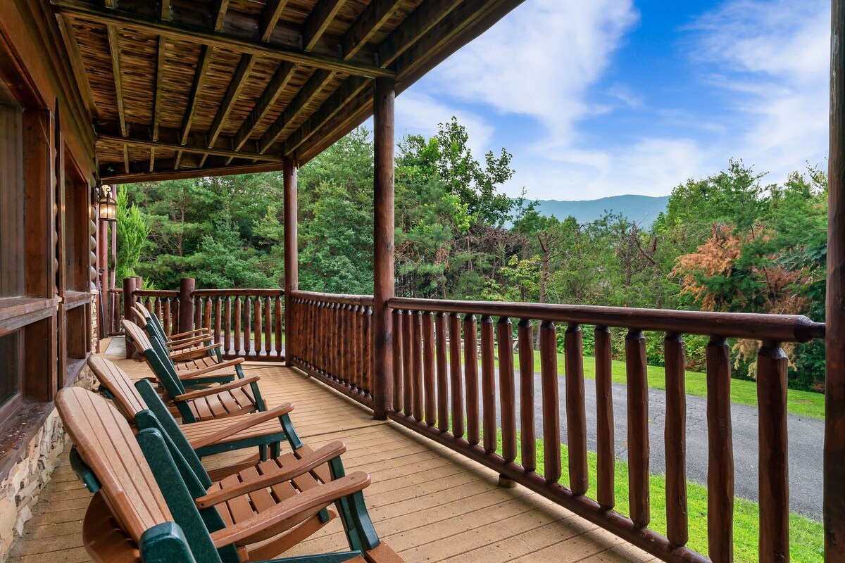 Photo 112 of Sky Walk Lodge! Sleeps 22, Mountain View, Full Game Room!