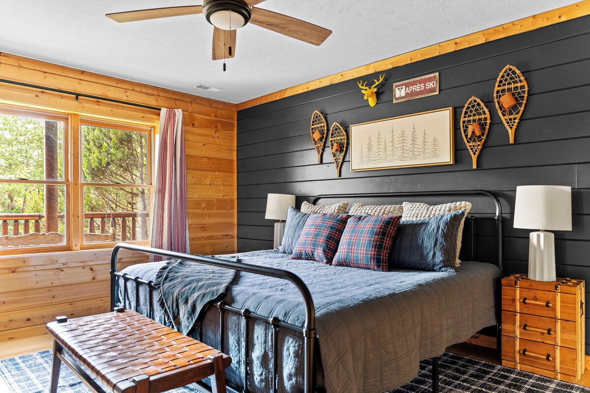 Photo 93 of Sky Walk Lodge! Sleeps 22, Mountain View, Full Game Room!