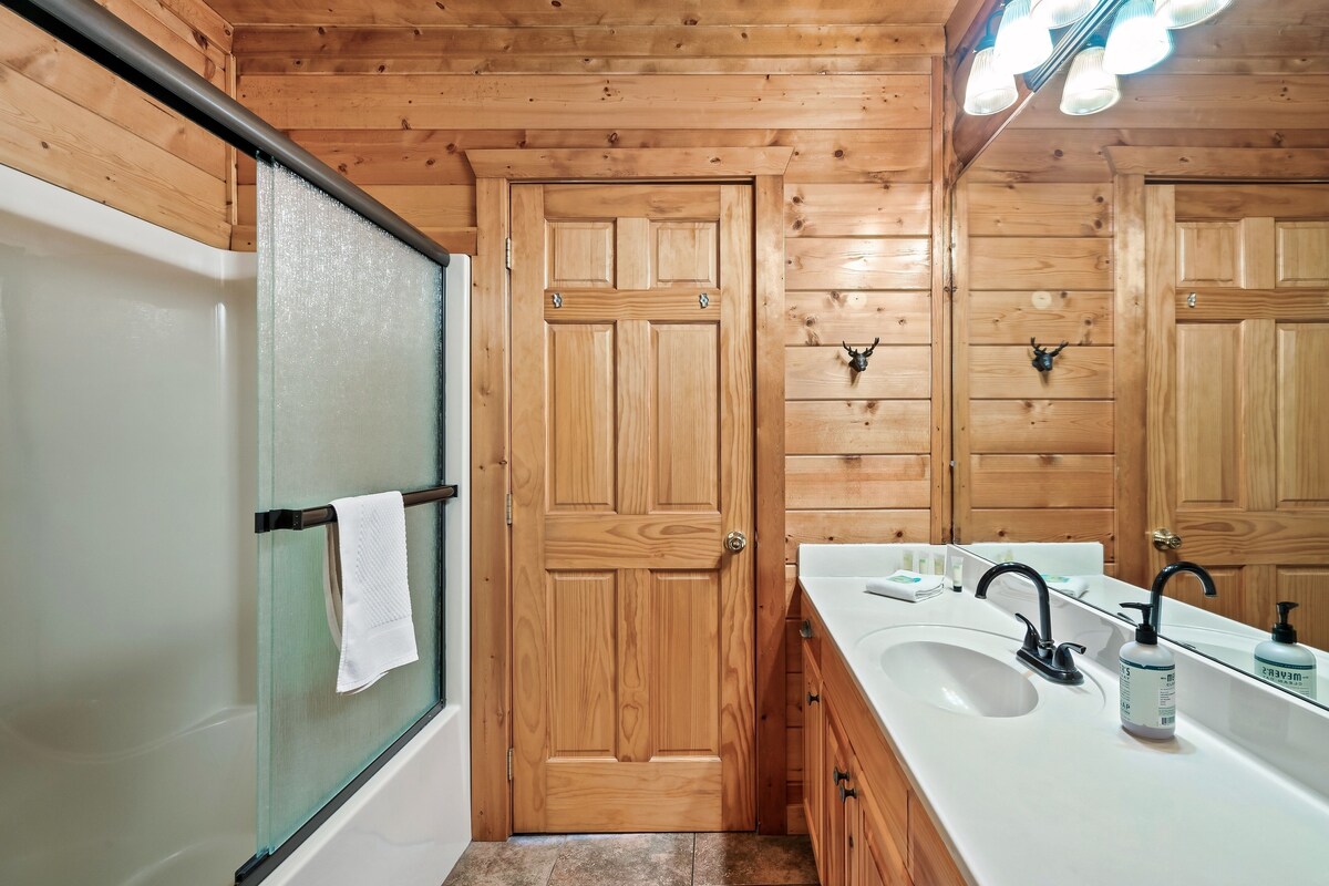 Photo 119 of Sky Walk Lodge! Sleeps 22, Mountain View, Full Game Room!
