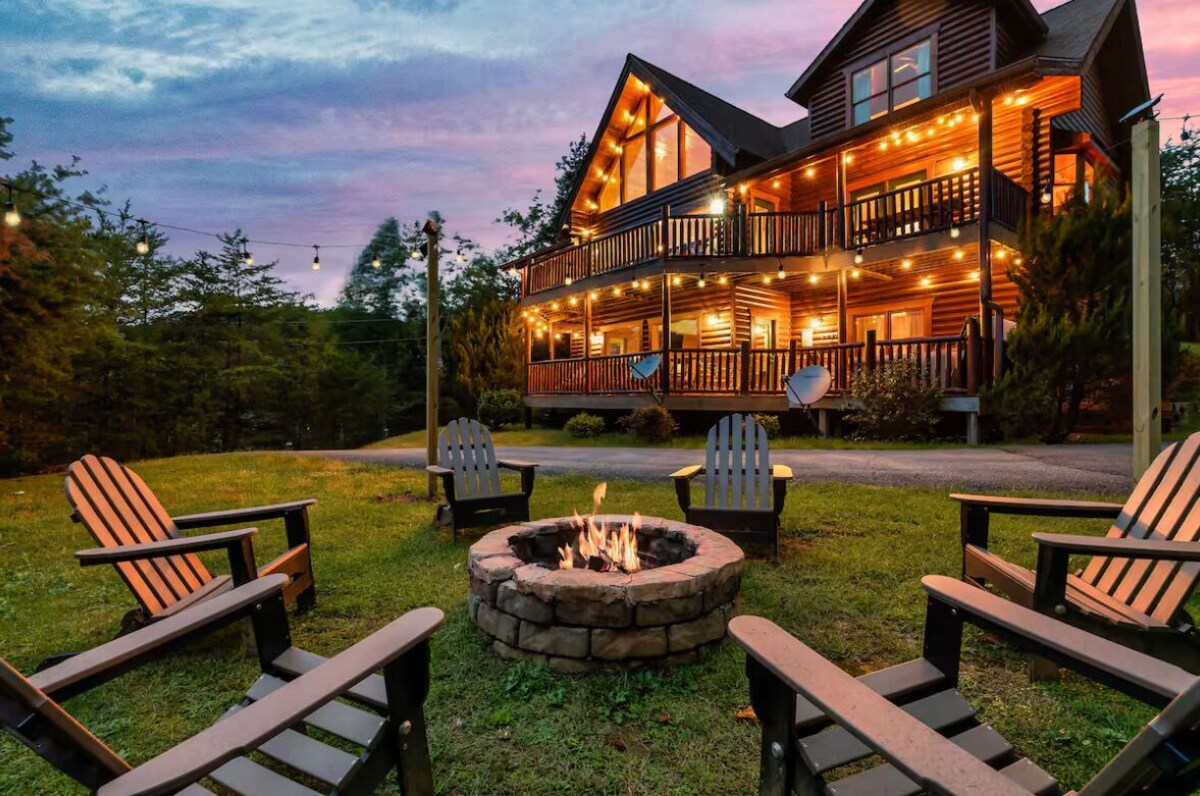 Photo 61 of Sky Walk Lodge! Sleeps 22, Mountain View, Full Game Room!
