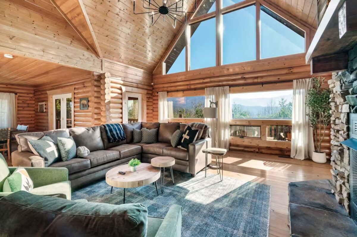 Photo 79 of Sky Walk Lodge! Sleeps 22, Mountain View, Full Game Room!