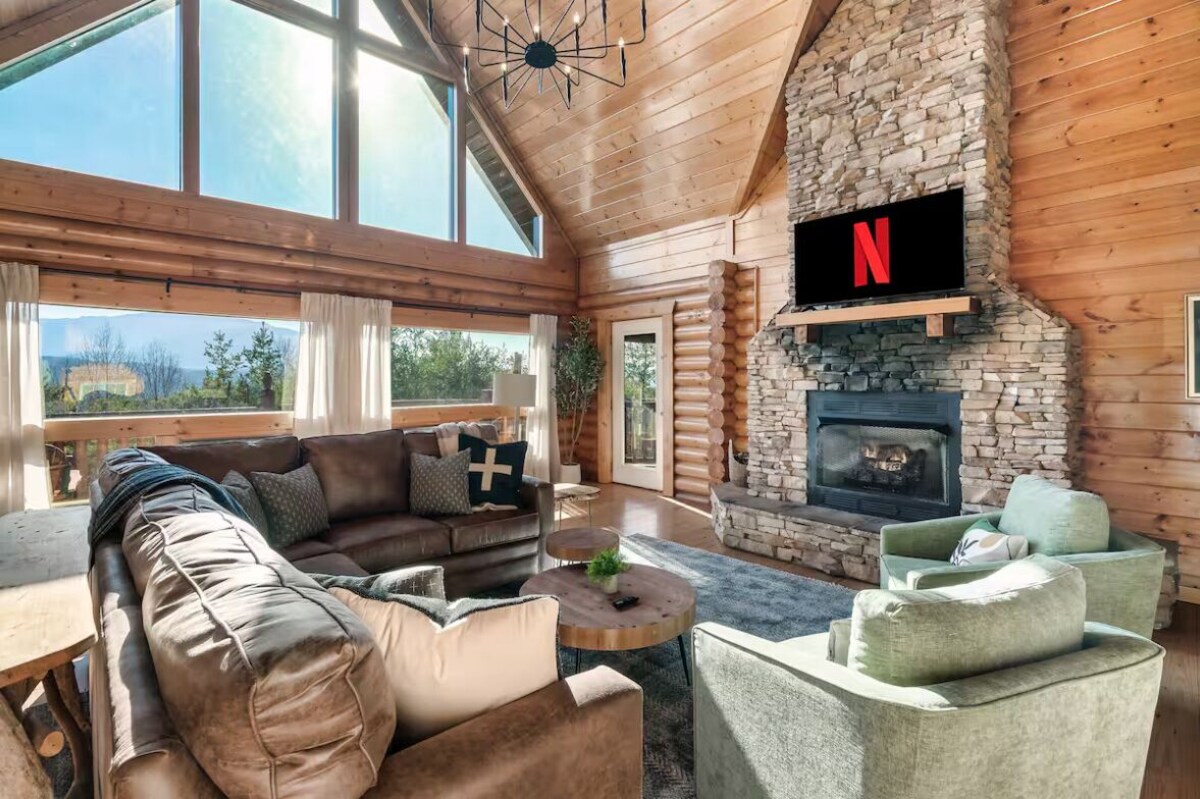 Photo 77 of Sky Walk Lodge! Sleeps 22, Mountain View, Full Game Room!