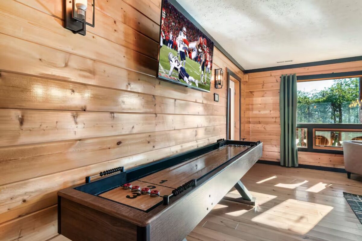 Photo 69 of Sky Walk Lodge! Sleeps 22, Mountain View, Full Game Room!