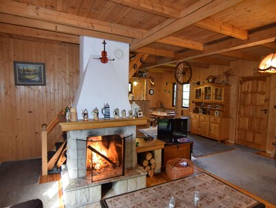 Wooden House by Lake Radunskie, Poland