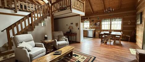 TV, fireplace, video games, DVD player