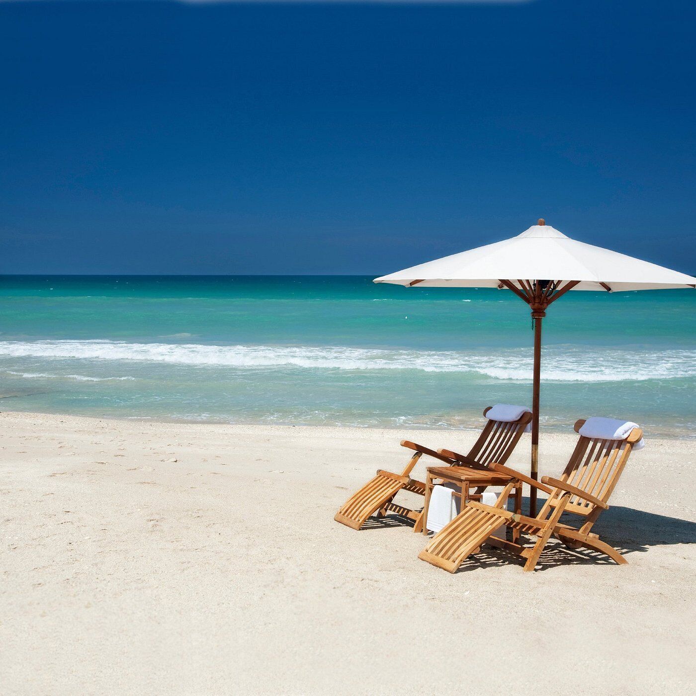 Sun loungers, beach towels