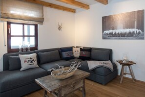 Télévision, cheminée, table de tennis de table, livres