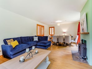 TV, fireplace - A magnificent property in a secluded position in Evanton. (Evanton, near Dingwall)