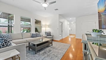 House, 3 Bedrooms, Private Pool, Poolside | Living area | 55-inch Smart TV with digital channels, Netflix, streaming services