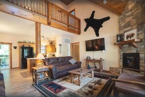 Téléviseur, foyer, jeux vidéo, table de baby-foot