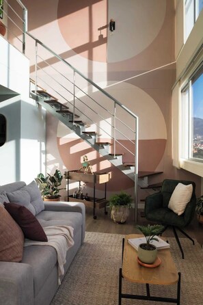 TV, offices - Private Terrace Duplex in El Poblado (Medellin)