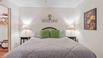 1 bedroom, iron/ironing board, travel crib, free WiFi