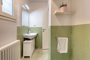 Dusche, Haartrockner, Bidet, Handtücher