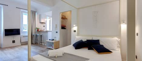 Appartement | 1 slaapkamer, een laptopwerkplek, een strijkplank/strijkijzer