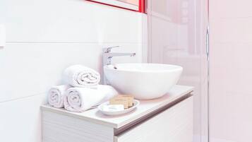 Hair dryer, towels