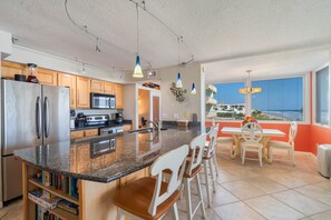 Fridge, microwave, oven, stovetop - Oceanfront Serenity at Smyrna Beach Club 311 (New Smyrna Beach)