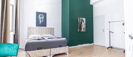 1 makuuhuone, vuodevaatteet