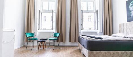 1 bedroom, iron/ironing board, bed sheets