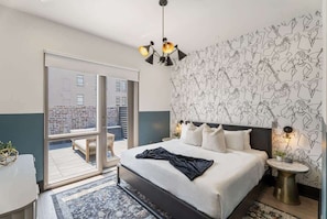 2 bedrooms, iron/ironing board, free WiFi, bed sheets - Downtown Corner Penthouse w/ Private Terrace Hotel (New Orleans)