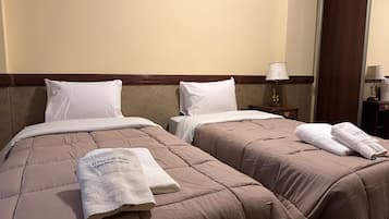 2 bedrooms, bed sheets