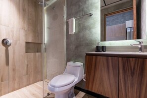 淋浴设施、吹风机、毛巾