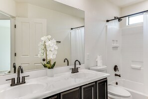 Hair dryer, towels