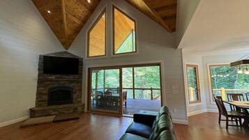 Smart TV, fireplace, printers