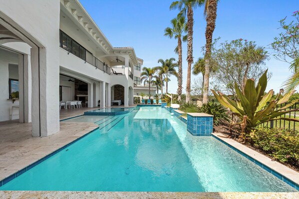 A heated pool
