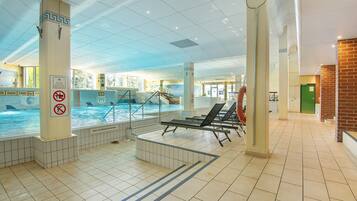 Indoor pool, a heated pool
