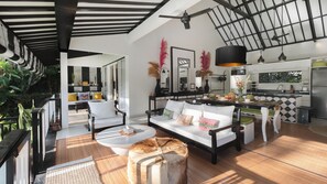 Villa, 3 Bedrooms, Pool View | Living room | TV - Villa Lepak by the River Ubud (Ubud)