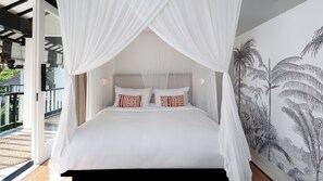 Villa, 3 Bedrooms, Pool View | 3 bedrooms, in-room safe, desk, laptop workspace