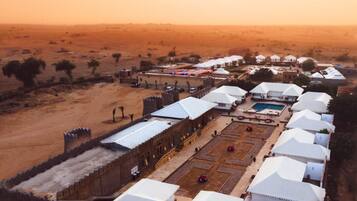 Vue sur la campagne depuis lâhĂ©bergement