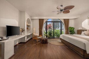 Family Room, 2 Bedrooms, Garden View | Premium bedding, minibar, individually decorated, individually furnished