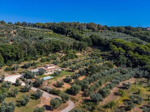Exterior - Stunning private villa for 6 guests with WIFI, private pool, A/C, TV, patio and panoramic view (Castagneto Carducci)