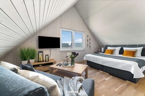 3 quartos, berço de viagem, Wi-Fi de cortesia, roupa de cama