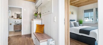 Sanfte Brise - Infrarot-Sauna, Kamin, Duschbad, Wannenbad, Terrasse, Stellplatz