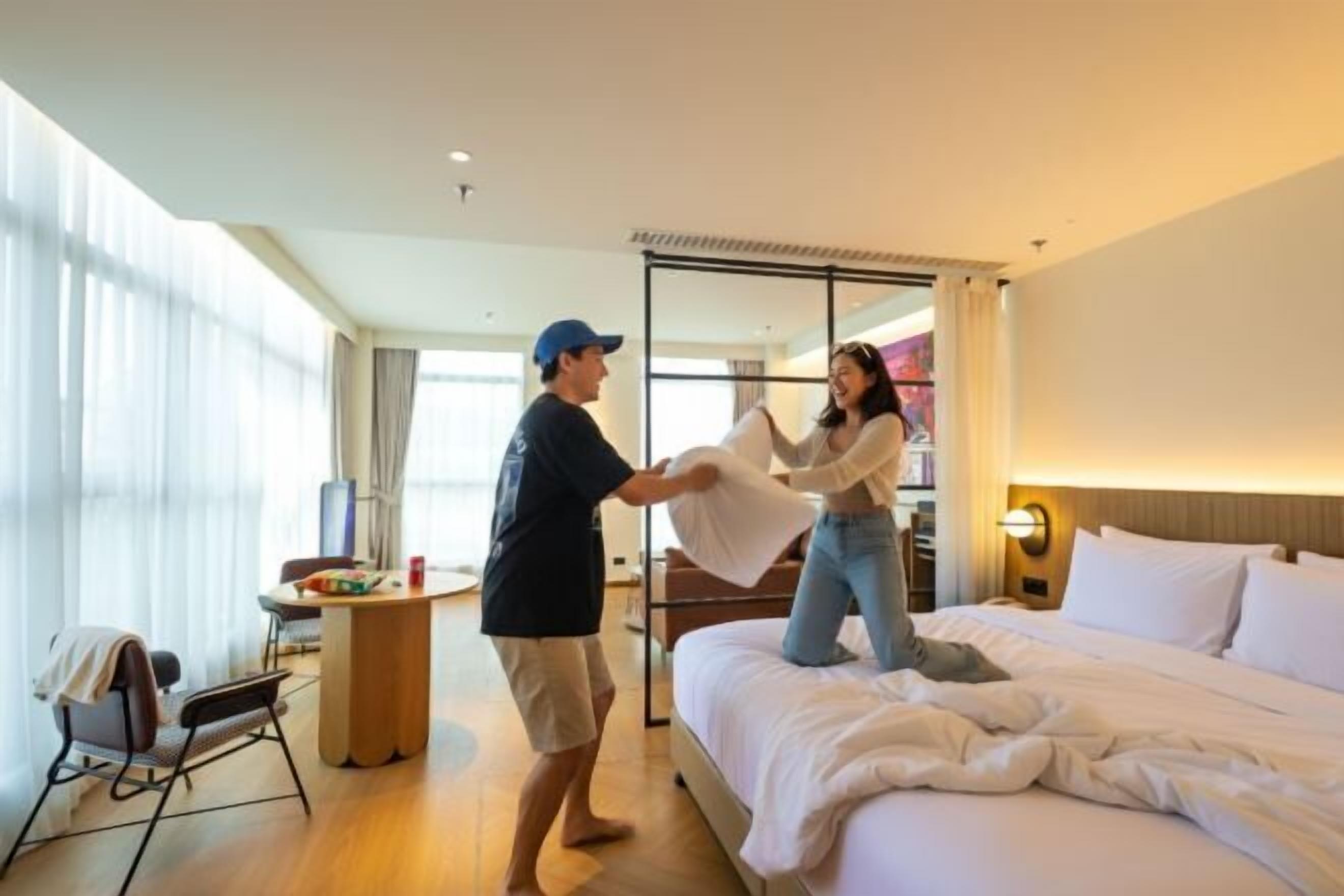 객실 내 금고, 암막 커튼, 무료 WiFi, 침대 시트