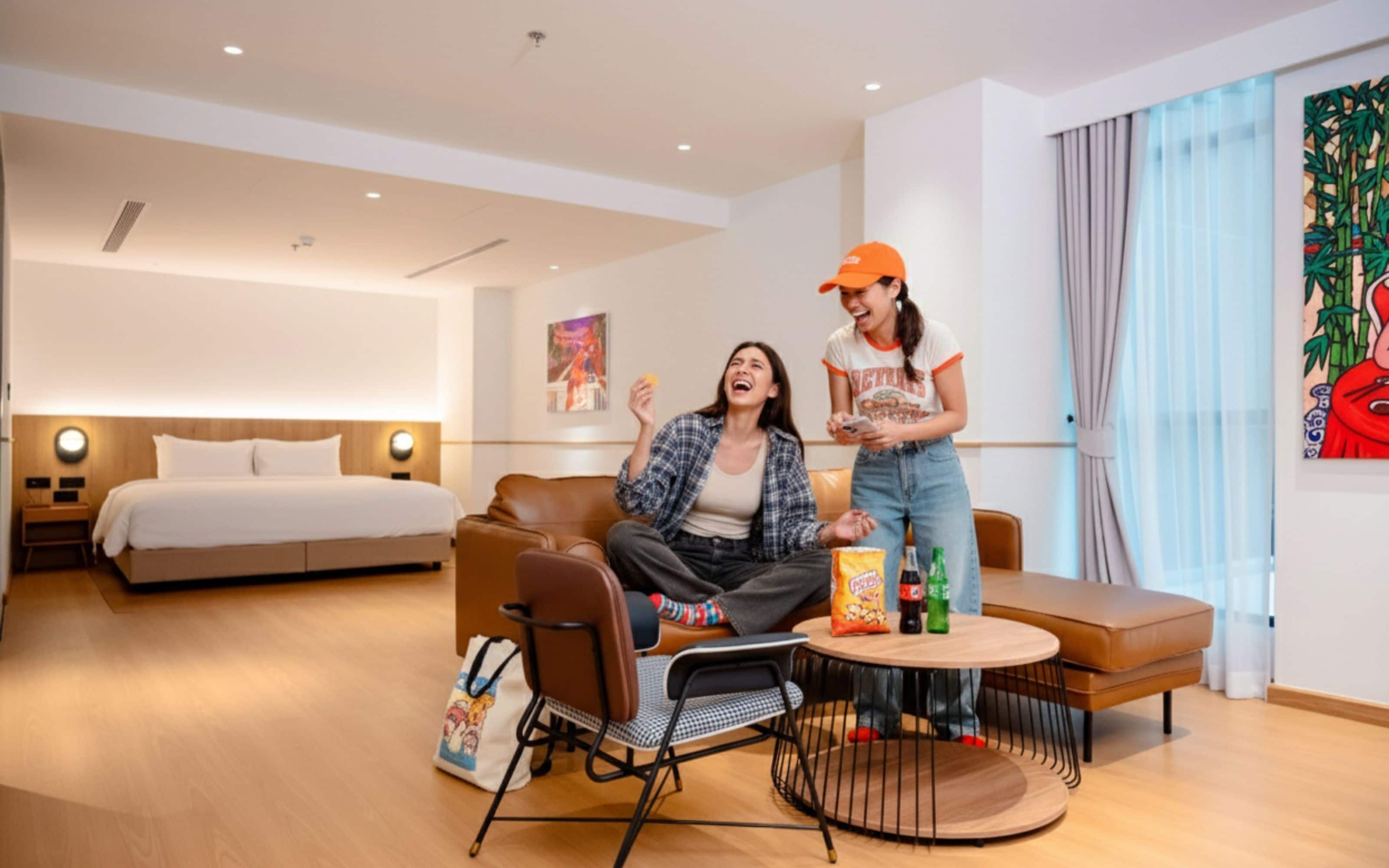 ห้องดีลักซ์สวีท, วิวเมือง | ตู้นิรภัยในห้องพัก, ผ้าม่านกันแสง, Wi-Fi ฟรี, ผ้าปูที่นอน