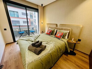 Appartement Luxe, balcon, vue ville