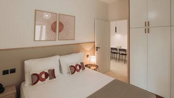 1 bedroom, blackout curtains, soundproofing, iron/ironing board