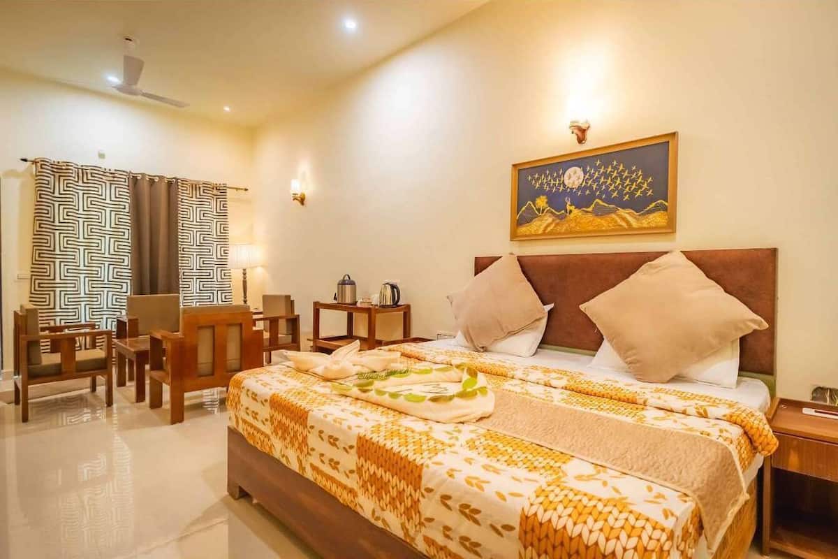 Habitación individual Deluxe, vista al jardín | Sábanas de algodón egipcio, ropa de cama de alta calidad y edredón