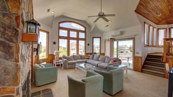 TV, foosball, offices