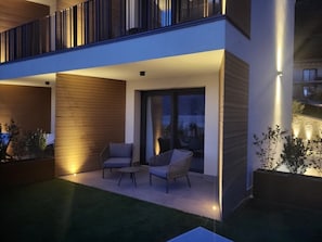 Suite con patio e vista lago | Terrasse/Patio