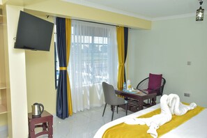 Deluxe Single Room, City View | Blackout drapes, soundproofing, free WiFi - Willow Hotel (Eldoret)
