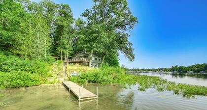 Private Island: Home in Belding w/ Dock & Grill!