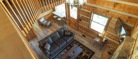 Downward View Of Living Room From Loft!